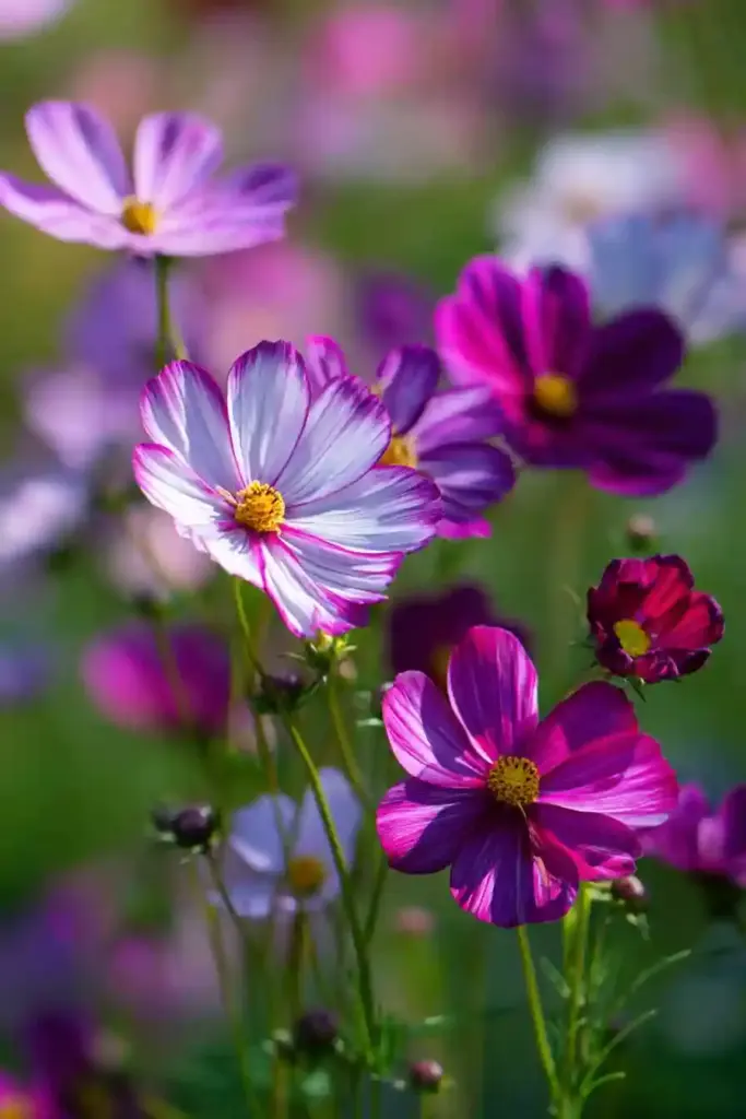 Harvesting Cosmos Flowers for Bouquets