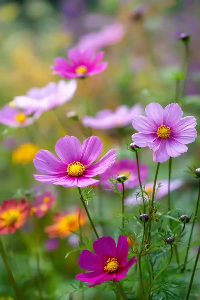 Harvesting Cosmos Flowers for Bouquets