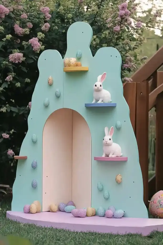 10+ Easter-Themed Kids Backyard Ideas for Springtime Play 8. Easter Bunny Teepee Hideout ⛺🐰