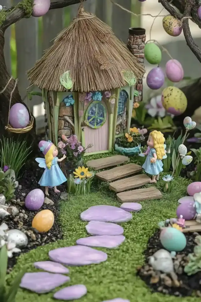 10+ Easter-Themed Kids Backyard Ideas for Springtime Play 6. Whimsical Easter Fairy Garden 🧚♀️🌸