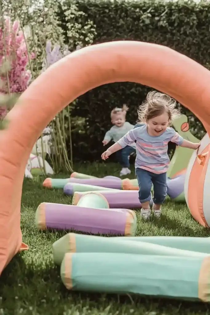 10+ Easter-Themed Kids Backyard Ideas for Springtime Play 3. Bunny Hop Obstacle Course 🐇🎯