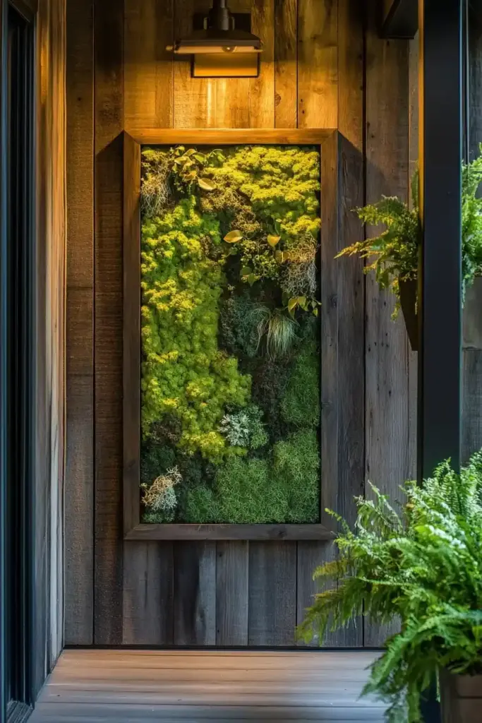 🌿 9. Preserved Moss Wall Feature