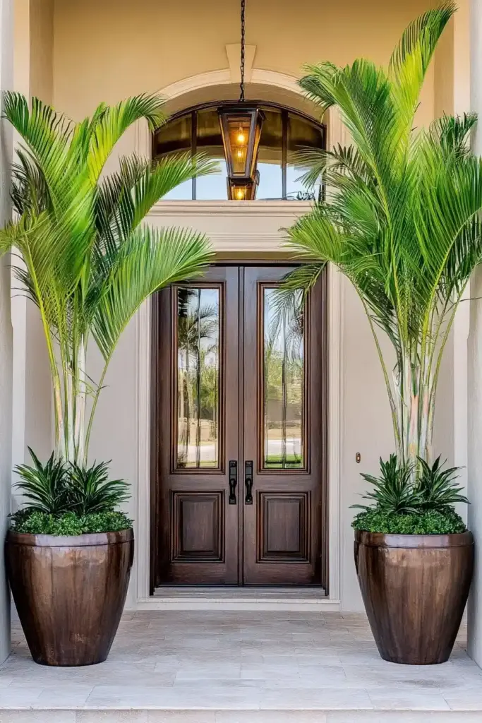 🌴 3. Towering Artificial Palm Arrangement