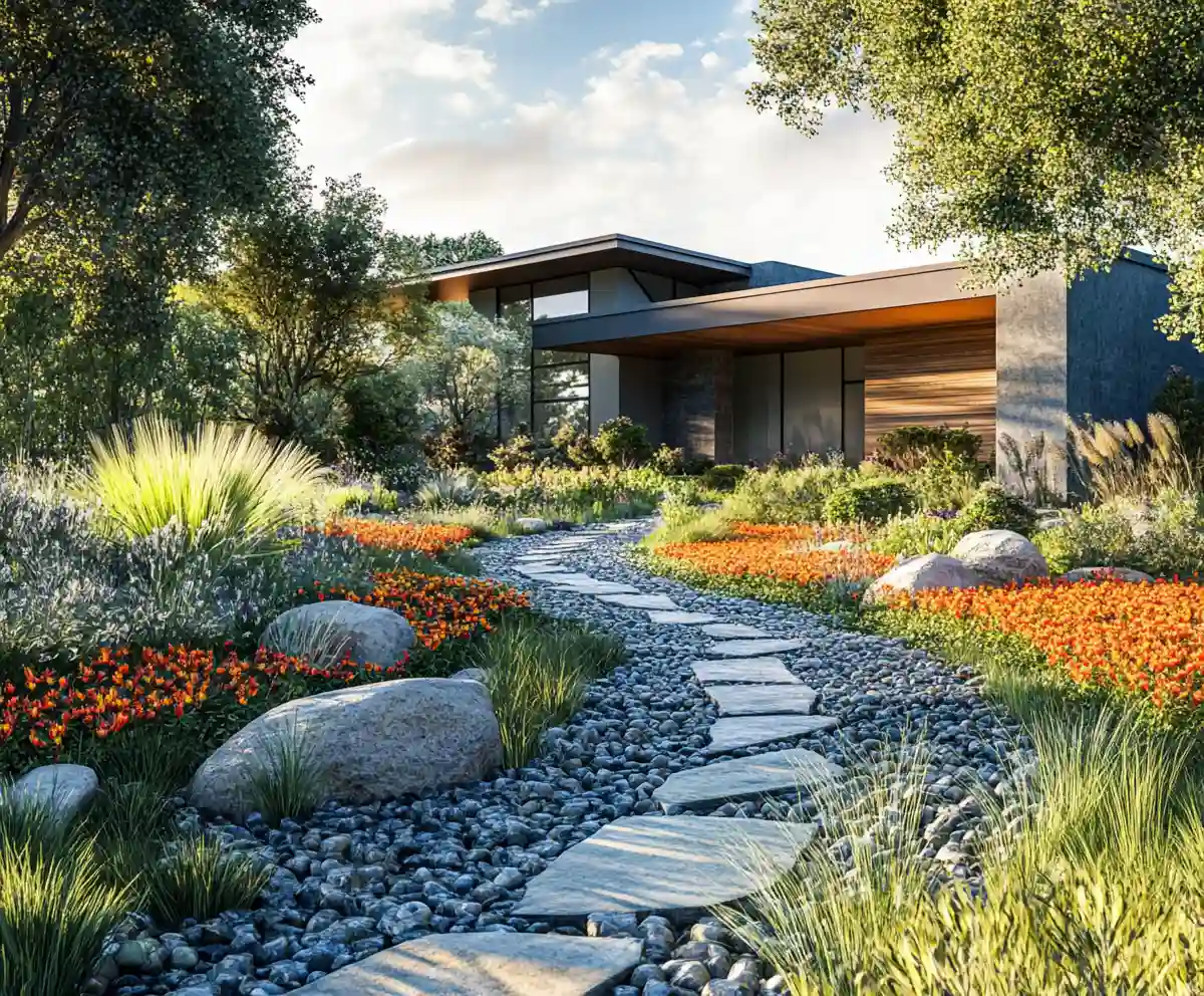 10 River Rock Front Yard Landscaping Ideas That Boost Curb Appeal