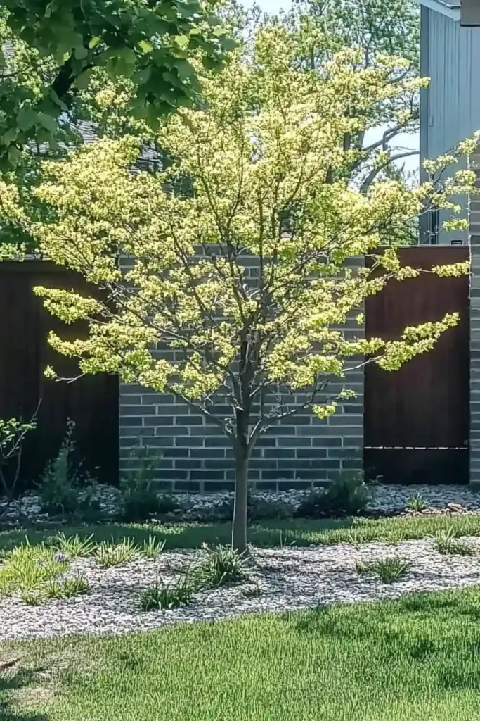 10 River Rock Front Yard Landscaping Ideas That Boost Curb Appeal 7. Edge Trees with Mid-Sized Boulders for Structure