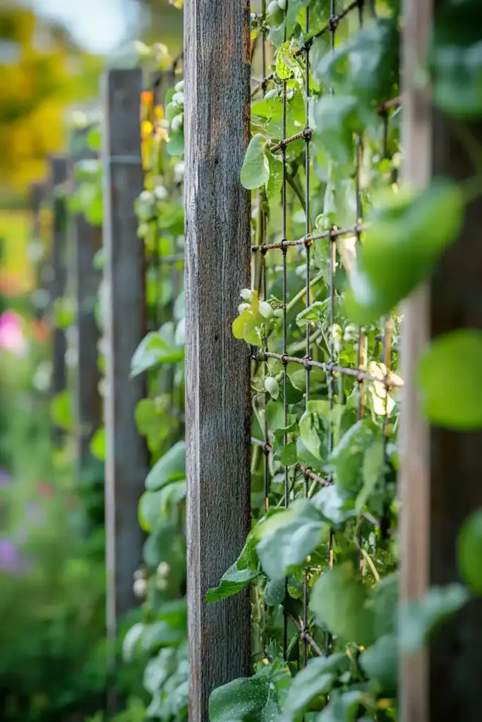 15 Easy DIY Cucumber Trellis Ideas to Maximize Your Garden Space 13. Free-Standing Trellis Screen
