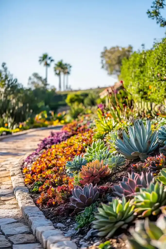 20+ Succulent Landscape Design Ideas For Your Yard Succulent Borders