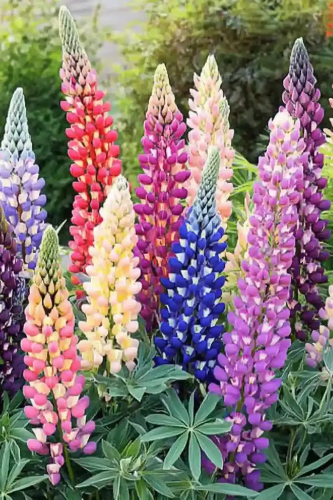 Create an English Garden with These 14 Classic Flowers 💜 7. Lupines – Vibrant Spikes for Pollinator Paradise
