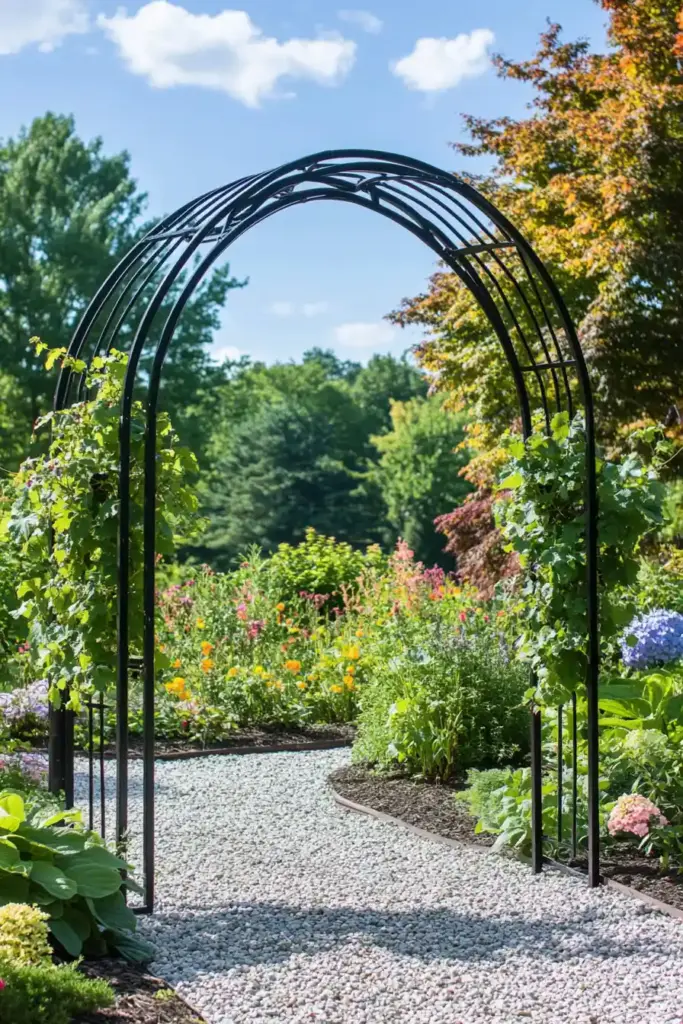 15 Easy DIY Cucumber Trellis Ideas to Maximize Your Garden Space 14. Arch Garden Trellis Ideas