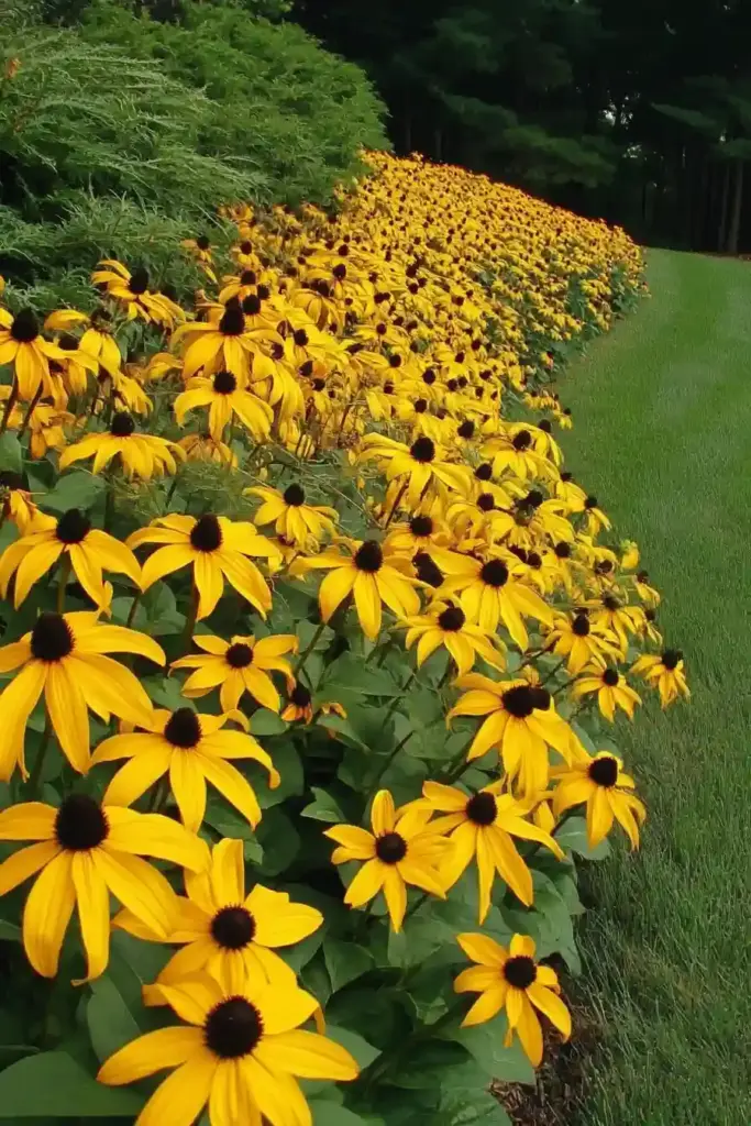 15 Best Perennial Plants To Use For Borders 🌞 7. Black-Eyed Susan: Bright and Cheerful Border Staple