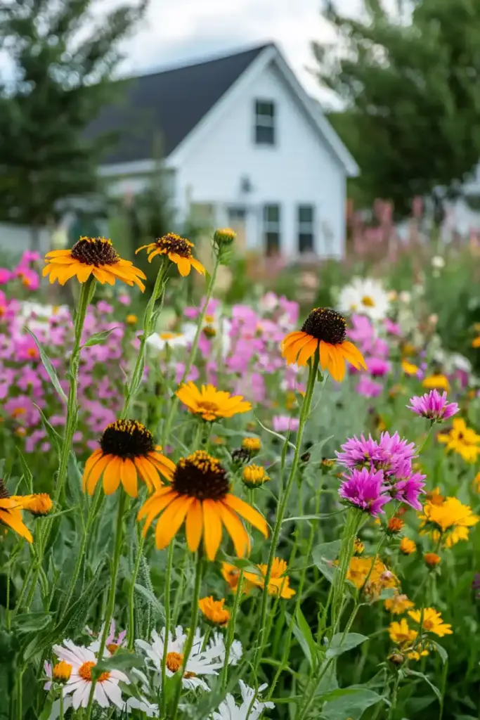 25 Stunning Full Sun Flower Bed Ideas to Brighten Up Your Yard 15. Pollinator Paradise
