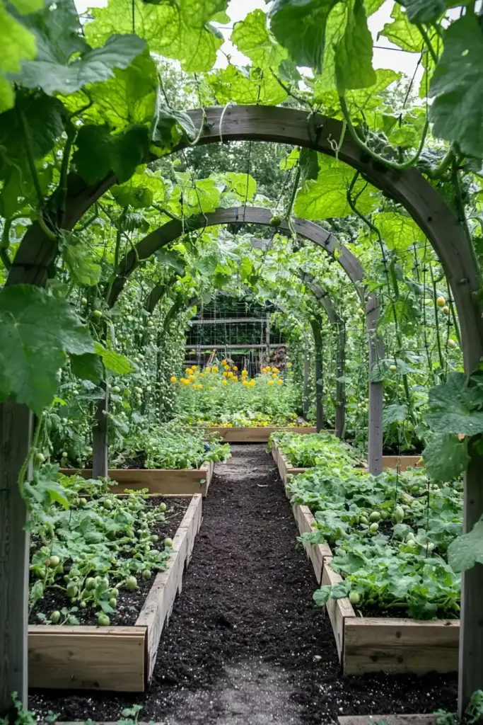 Explore 20 Cucumber Trellis Ideas for a Bountiful Harvest 15. Hoop Trellis