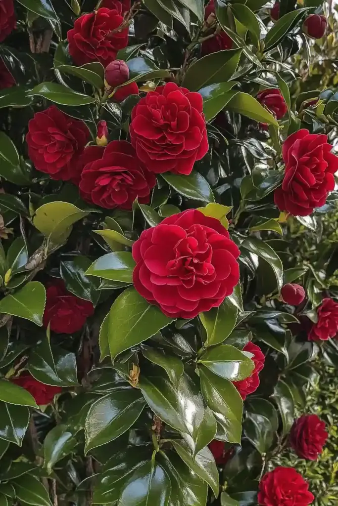 16 Best Shrubs For Front of House to Boost Your Curb Appeal 🌸 13. Camellia (Camellia spp.)