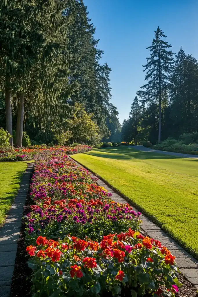 17+ Creative Cedar Mulch Landscaping Ideas 17. Define Your Garden Borders with Crisp Cedar Mulch Lines