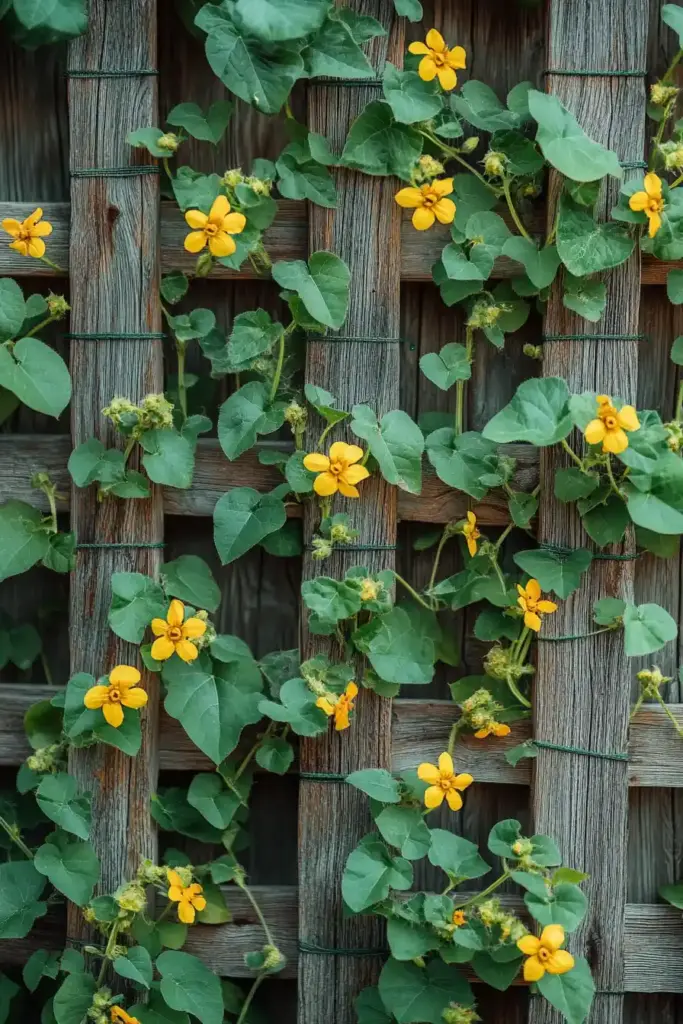Explore 20 Cucumber Trellis Ideas for a Bountiful Harvest 17. Living Wall Trellis