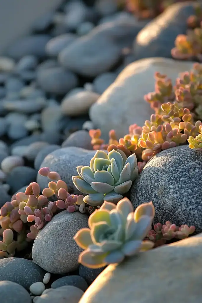 20+ Succulent Landscape Design Ideas For Your Yard Succulent and Stone Compositions