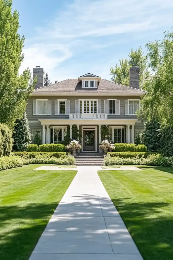 12 Front Yard Landscaping Ideas to Transform Your Curb Appeal 2. Formal Front Landscaping
