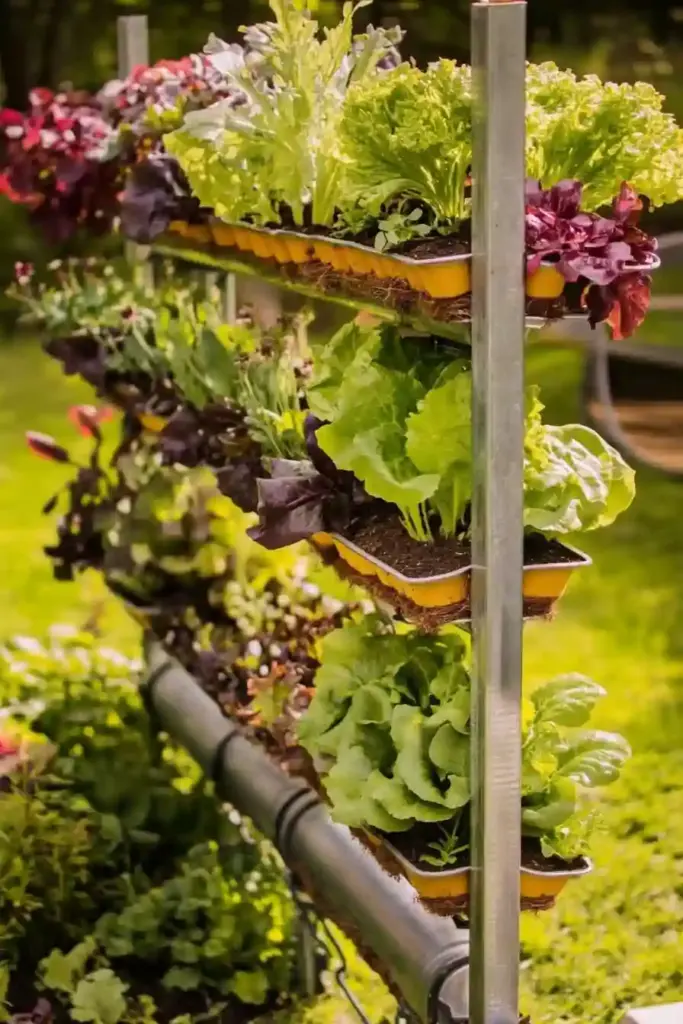 20 Best Vegetable Garden Layout Ideas to Transform Your Yard 🌿 14. Install a Gutter or Vertical Rail Garden