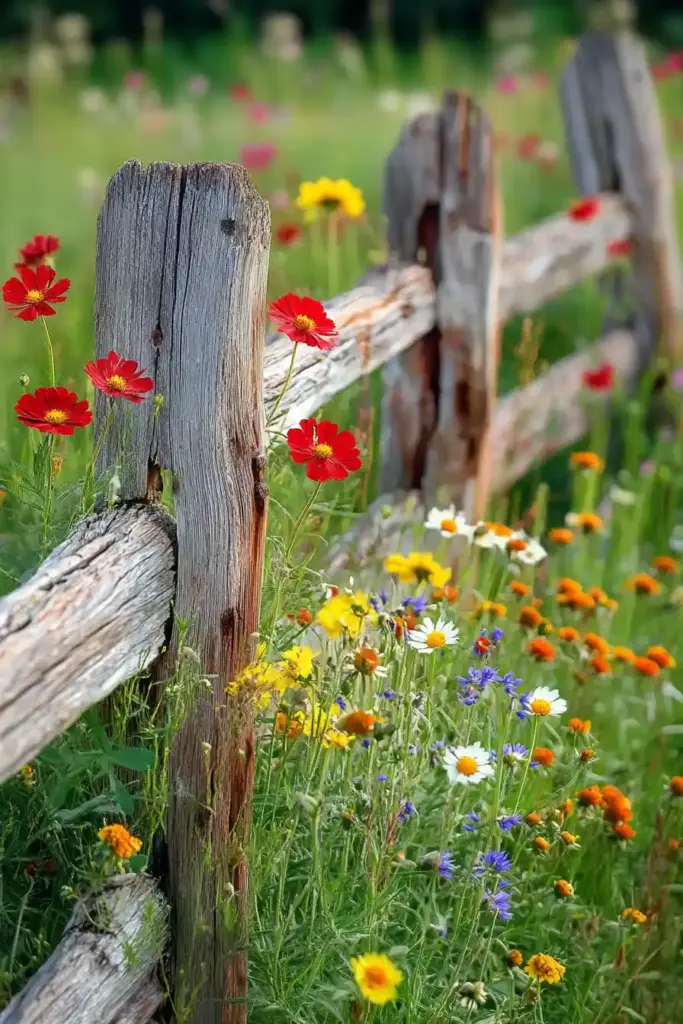 25 Stunning Full Sun Flower Bed Ideas to Brighten Up Your Yard 20. Rustic Revival