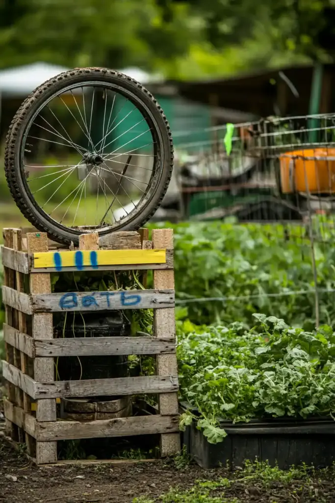 Explore 20 Cucumber Trellis Ideas for a Bountiful Harvest 20. Wagon Wheel Trellis