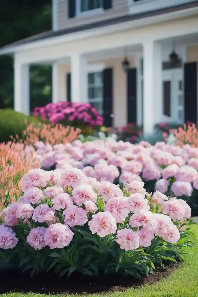 21 Beautiful Flower Beds in Front of House Ideas 15. Phlox: Sweetly Scented Summer Color