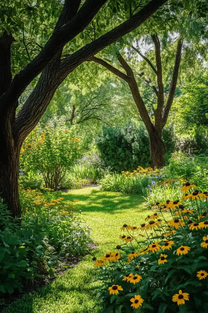 25 Stunning Full Sun Flower Bed Ideas to Brighten Up Your Yard 21. Shady Relief