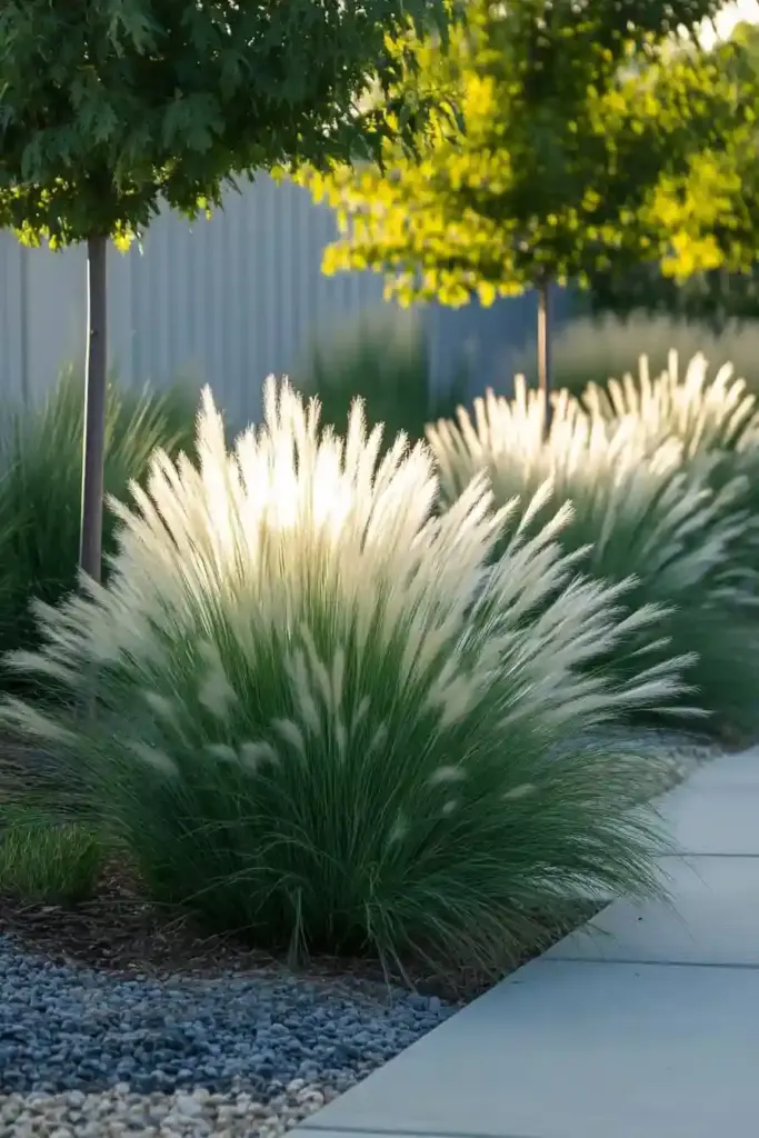 23 Inspiring Drought Tolerant Landscape Front Yard Ideas 10. Perennial Grasses