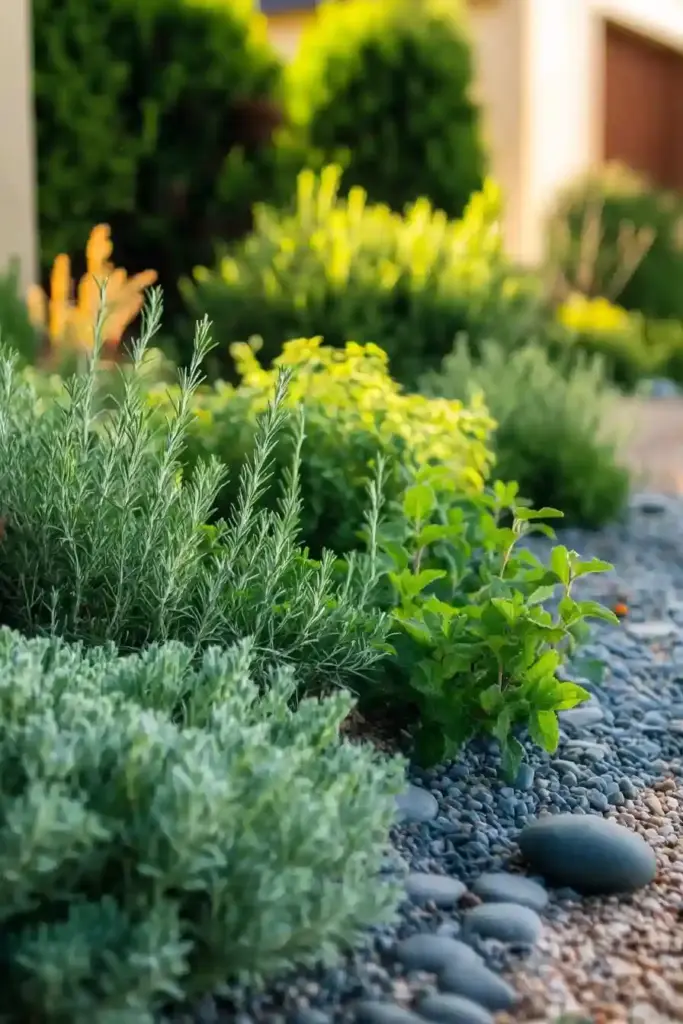 23 Inspiring Drought Tolerant Landscape Front Yard Ideas 23. Mediterranean Herbs
