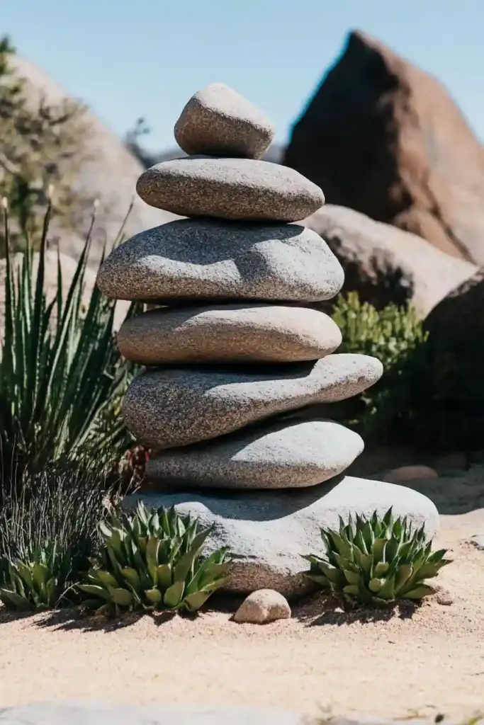 23 Inspiring Drought Tolerant Landscape Front Yard Ideas 21. Large Rocks Arrangement