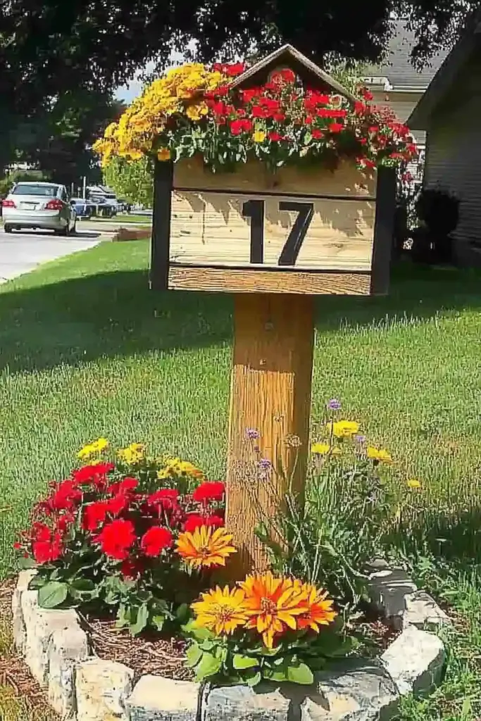 25 Cheap Landscaping Fixes That Look Expensive 19. 📬 Mailbox Landscaping That Makes a Welcoming First Impression