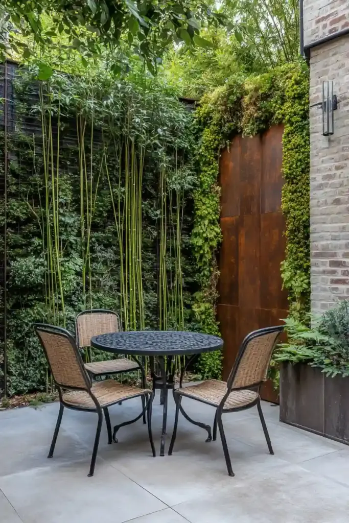 28 Best Backyard Landscaping Ideas 27. Embrace Small Spaces with Tall, Vertical Planting