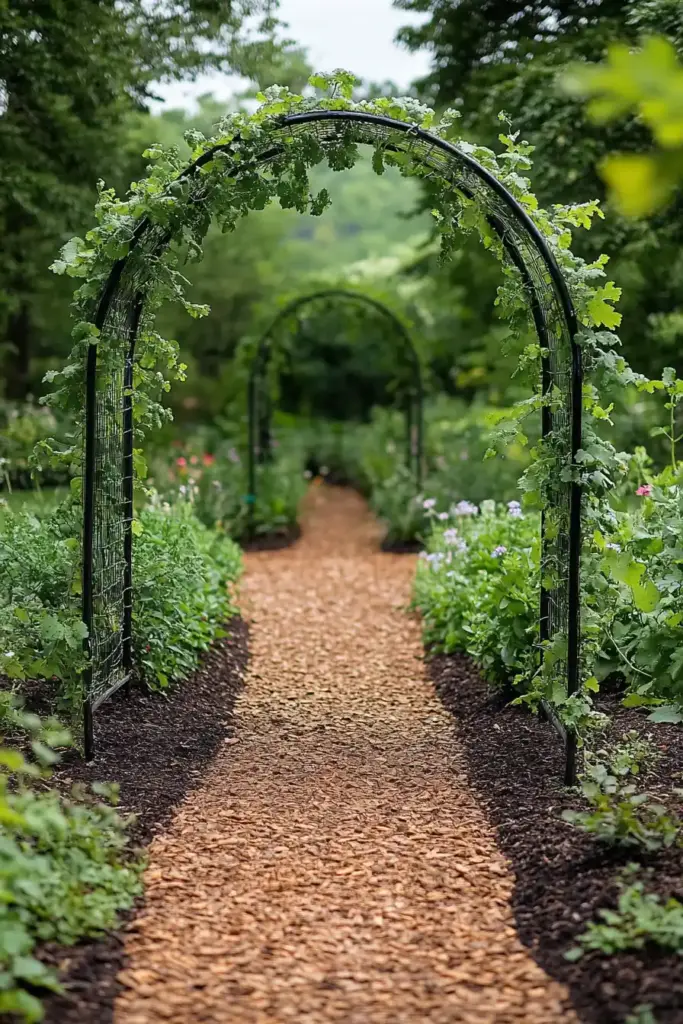 Explore 20 Cucumber Trellis Ideas for a Bountiful Harvest 3. Arched Trellis