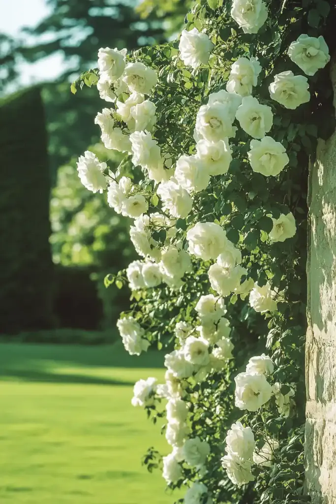 14 Rose Garden Ideas to Transform Your Outdoor Space 3. Grow Roses Through Trees