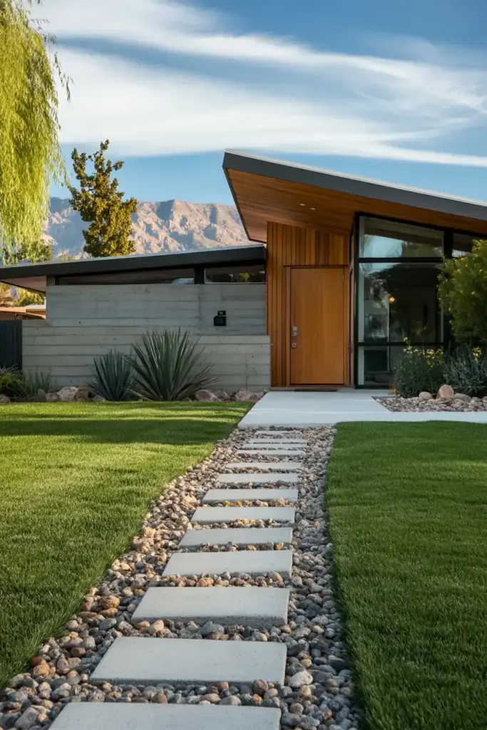 12 Front Yard Landscaping Ideas to Transform Your Curb Appeal 3. Modern Front Yard Landscaping