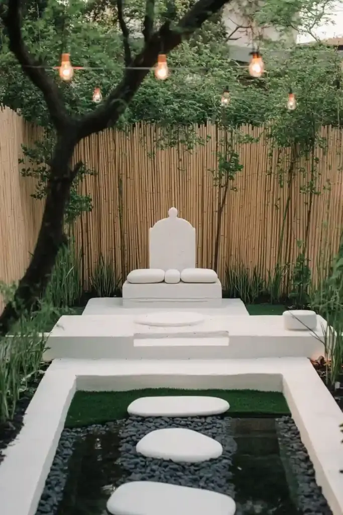 33 Stunning White Stone Landscaping Ideas Serene Yoga or Meditation Nooks