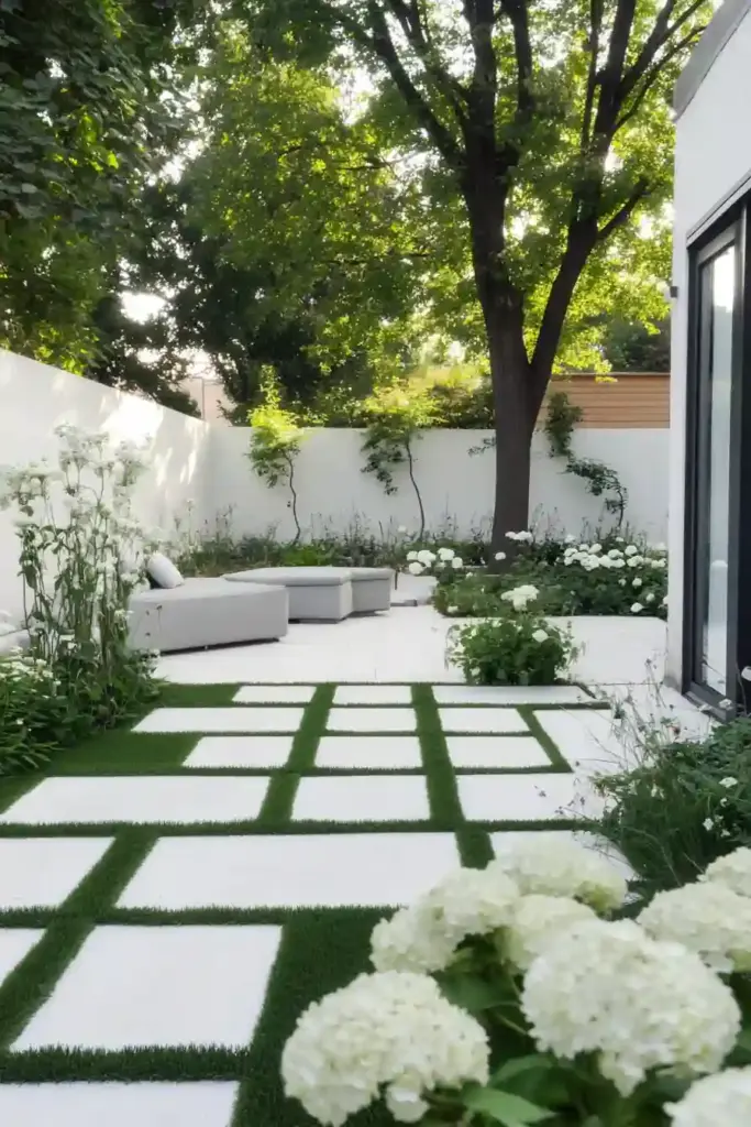 33 Stunning White Stone Landscaping Ideas Monochrome White-Themed Gardens