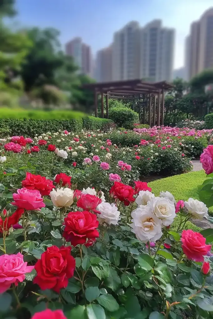 Roses Galore: 15 Rose Garden Layout Ideas That Will Transform Your Outdoor Space 🌹 4. Scent Symphony: A Harmonized Blend of Color and Calm