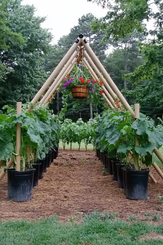5. PVC Pipe Cucumber Trellis