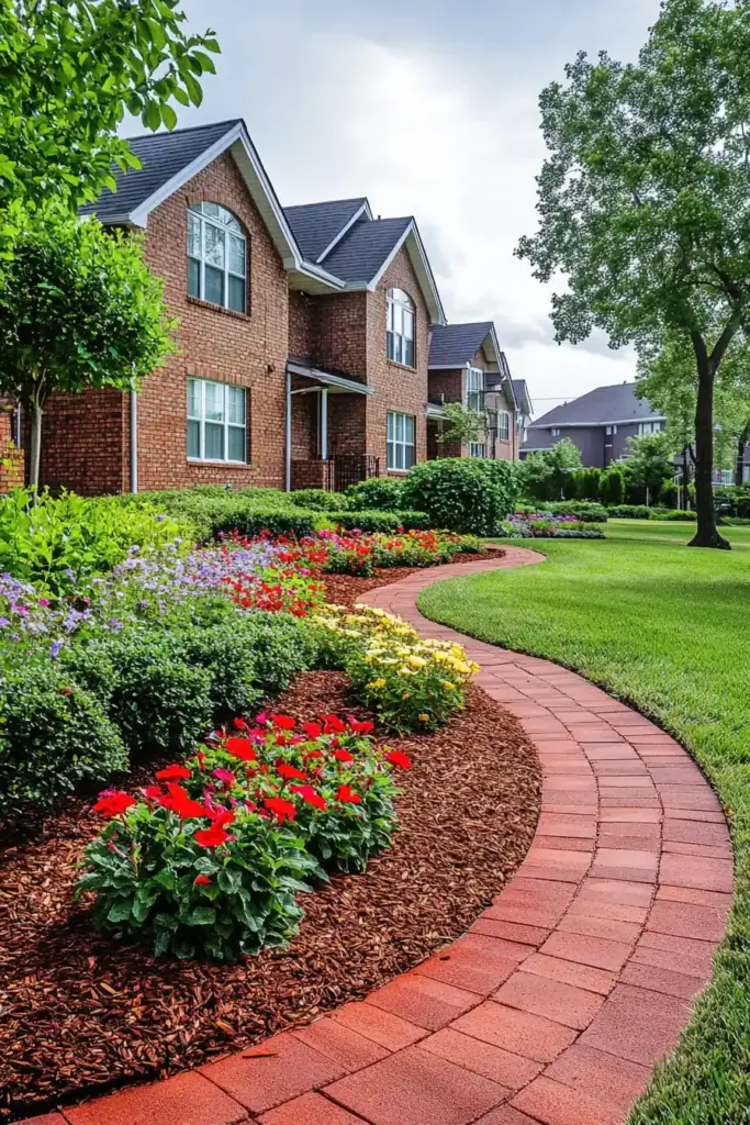 17+ Creative Cedar Mulch Landscaping Ideas 5. Create Contrast and Texture with Cedar Mulch