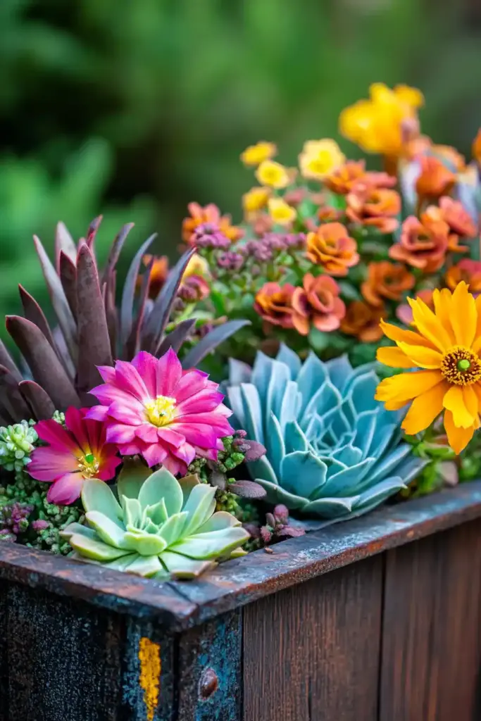20+ Succulent Landscape Design Ideas For Your Yard Colorful Succulent Arrangements