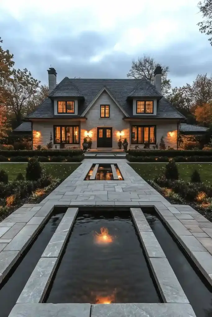 9 Creative Front Yard Pond Ideas to Elevate Curb Appeal Naturally 7. Bridge Over Pond Feature
