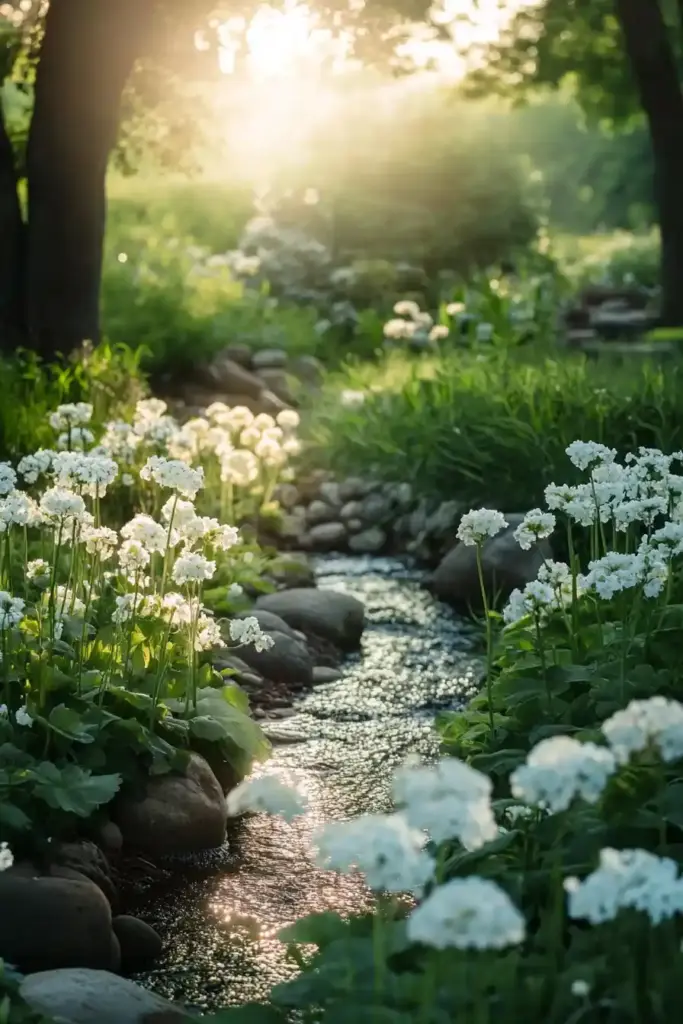 25 Stunning Full Sun Flower Bed Ideas to Brighten Up Your Yard 9. Moonlight Magic