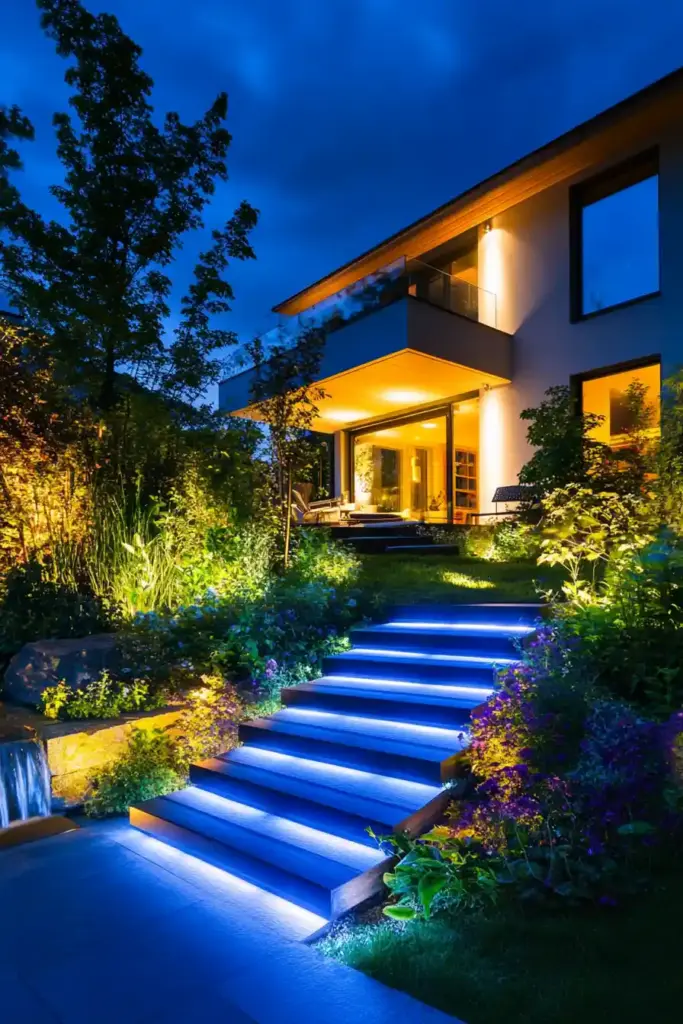 9. Illuminate Your Small Front Yard Elegantly
