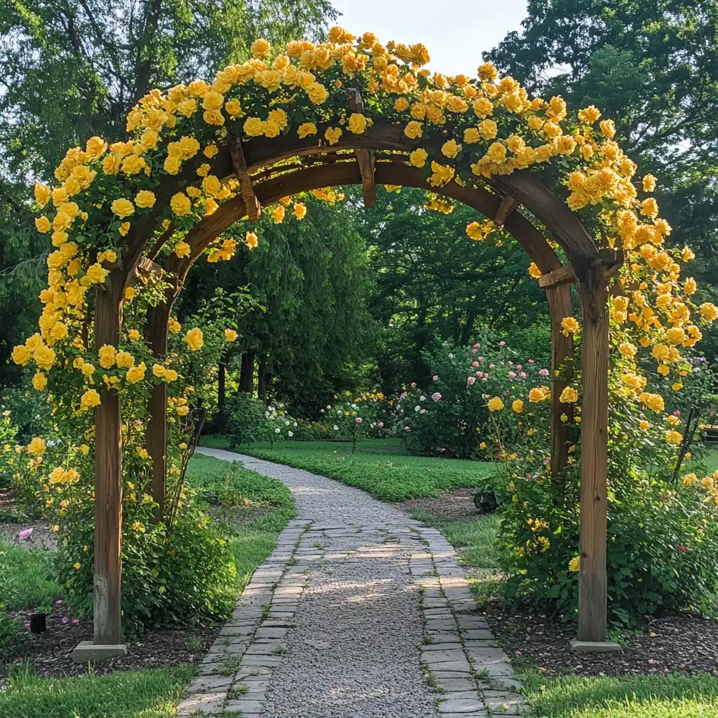 Discover the 10 Best Climbing Roses to Elevate Your Garden 🌼 3. Golden Showers – The Tree-Climbing Ray of Sunshine
