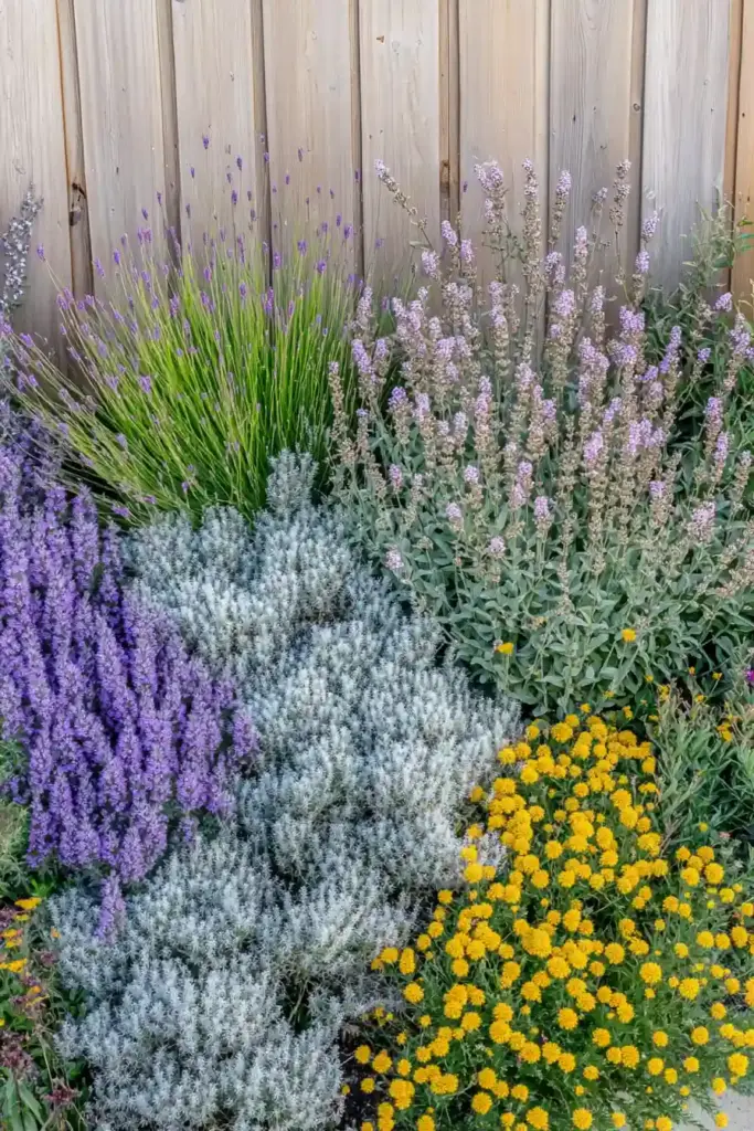 Drought-Resistant Flower Garden Along a Fence: A Beautiful, Low-Water Landscaping Idea Designing Your Water-Wise Layout