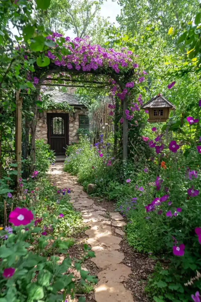 10 Garden Trellis Ideas for Vertical Gardening 🌼 7. Garden Arch Trellis for Grand Entrances