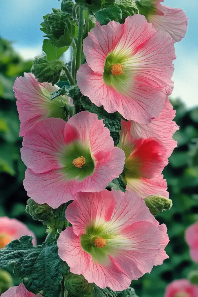 12 Full-Sun Perennials Flowers That Bloom All Summer Hollyhocks