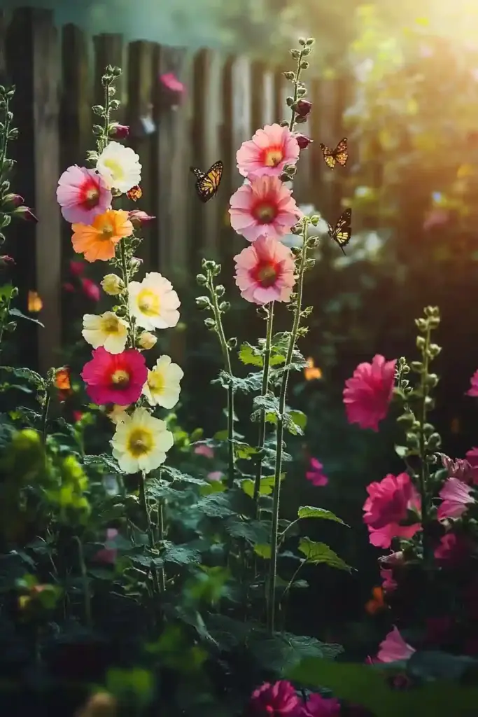 How to Grow Hollyhocks: Bring Cottage Charm to Your Garden 🌿 Caring for Hollyhocks: Sun, Soil, Water & More