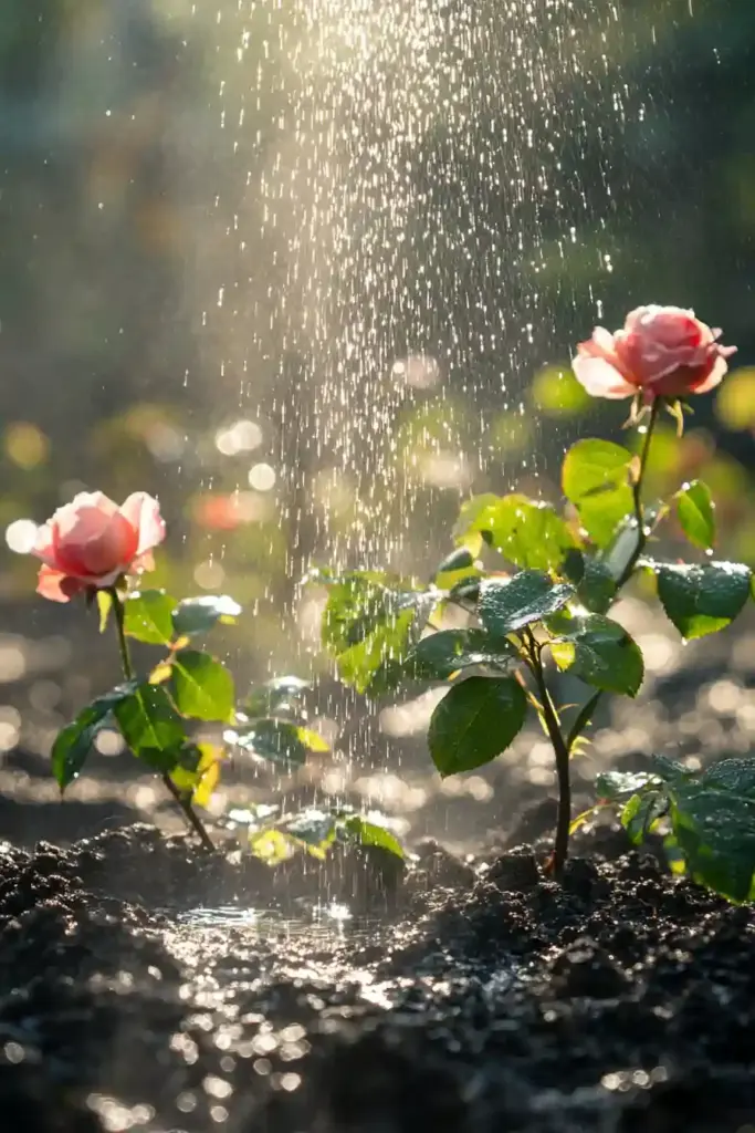 How to Make Roses Bloom More 💧 4. Water Deep and Right