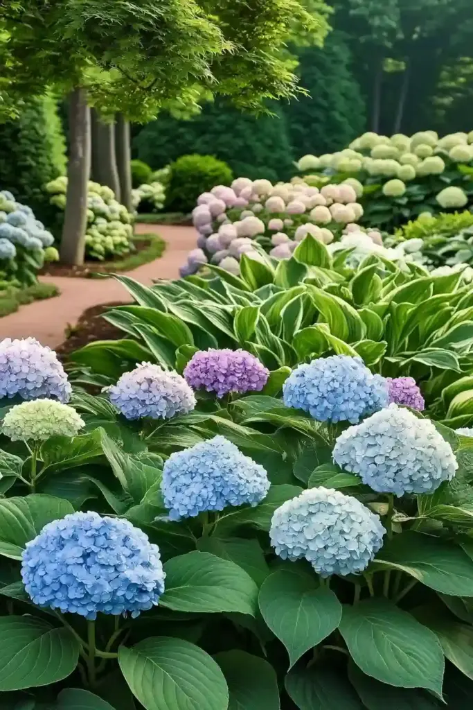 17 Hydrangea And Hostas Landscaping Combinations English Elegance: Mophead Hydrangeas & Leafy Hostas